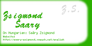 zsigmond saary business card