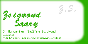 zsigmond saary business card